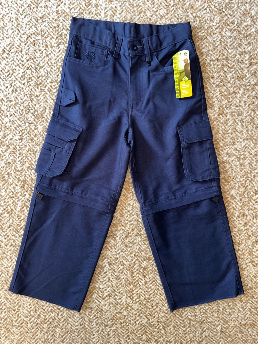 NWT Boy Cub Scout BSA Official Blue Uniform Switchback 2 Shorts/Pants Sz Youth 6